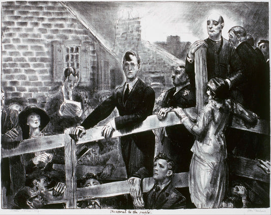 {{ product_title }} Fine Art Print | {{ product_vendor }} Jakero77 George Bellows - The Appeal to the People, Signed - 17" x 22" Fine Art Print Art Print  Jakero77