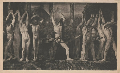 {{ product_title }} Fine Art Print | {{ product_vendor }} Jakero77 George Bellows - The Barricade (1918) Human Shield WW1, Signed - 17" x 22" Print Art Print  Jakero77