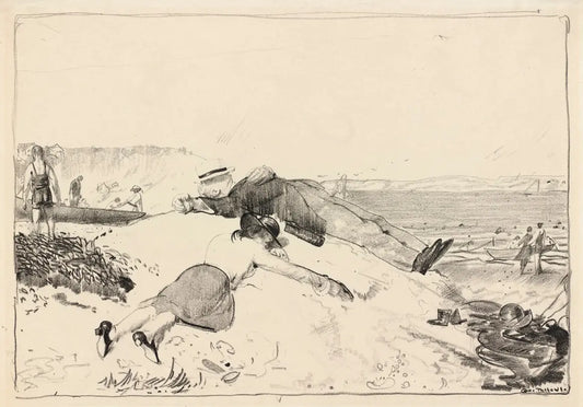 {{ product_title }} Fine Art Print | {{ product_vendor }} Jakero77 George Bellows - The Beach, Legs of the Sea (1919) Signed - 17" x 22" Art Print Art Print  Jakero77