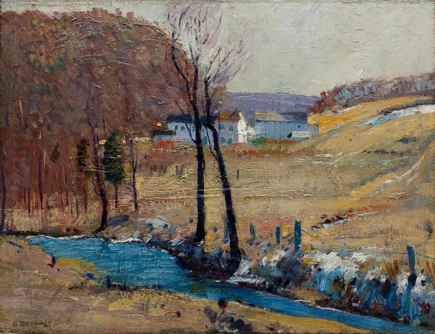 {{ product_title }} Fine Art Print | {{ product_vendor }} Jakero77 George Bellows - The Brook (1909) Signed - 17" x 22" Fine Art Print Art Print  Jakero77