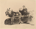 {{ product_title }} Fine Art Print | {{ product_vendor }} Jakero77 George Bellows - The Donkey Cart (1922) Signed - 17" x 22" Fine Art Print Art Print  Jakero77