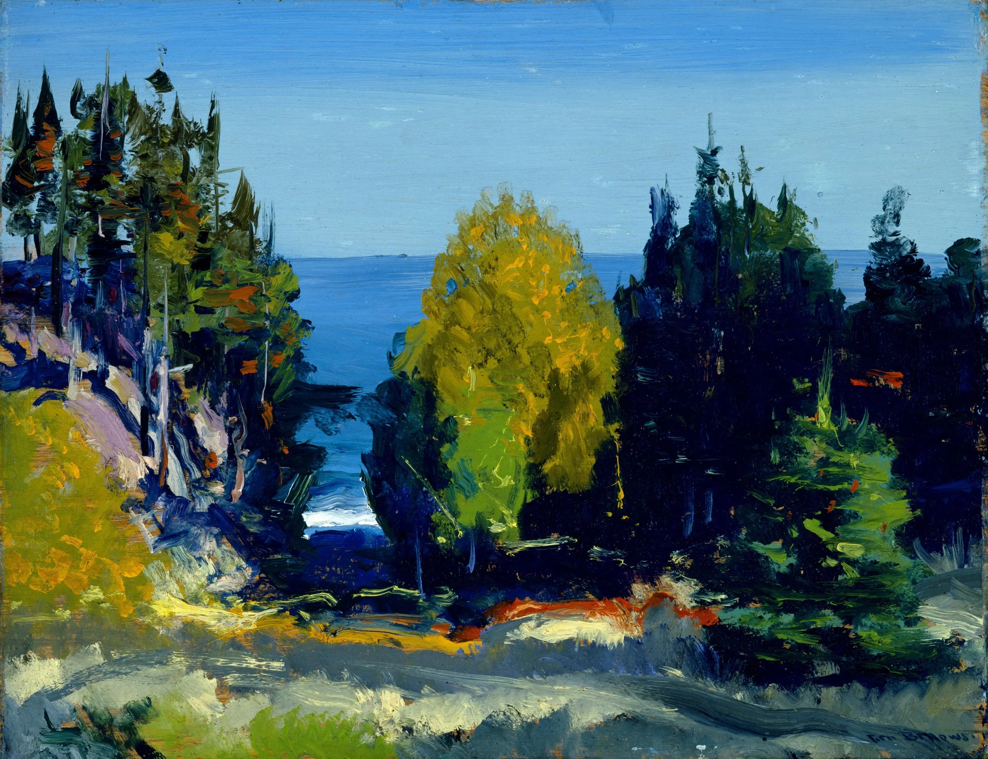 {{ product_title }} Fine Art Print | {{ product_vendor }} Jakero77 George Bellows - The Grove, Monhegan (1911) Signed - 17" x 22" Fine Art Print Art Print  Jakero77