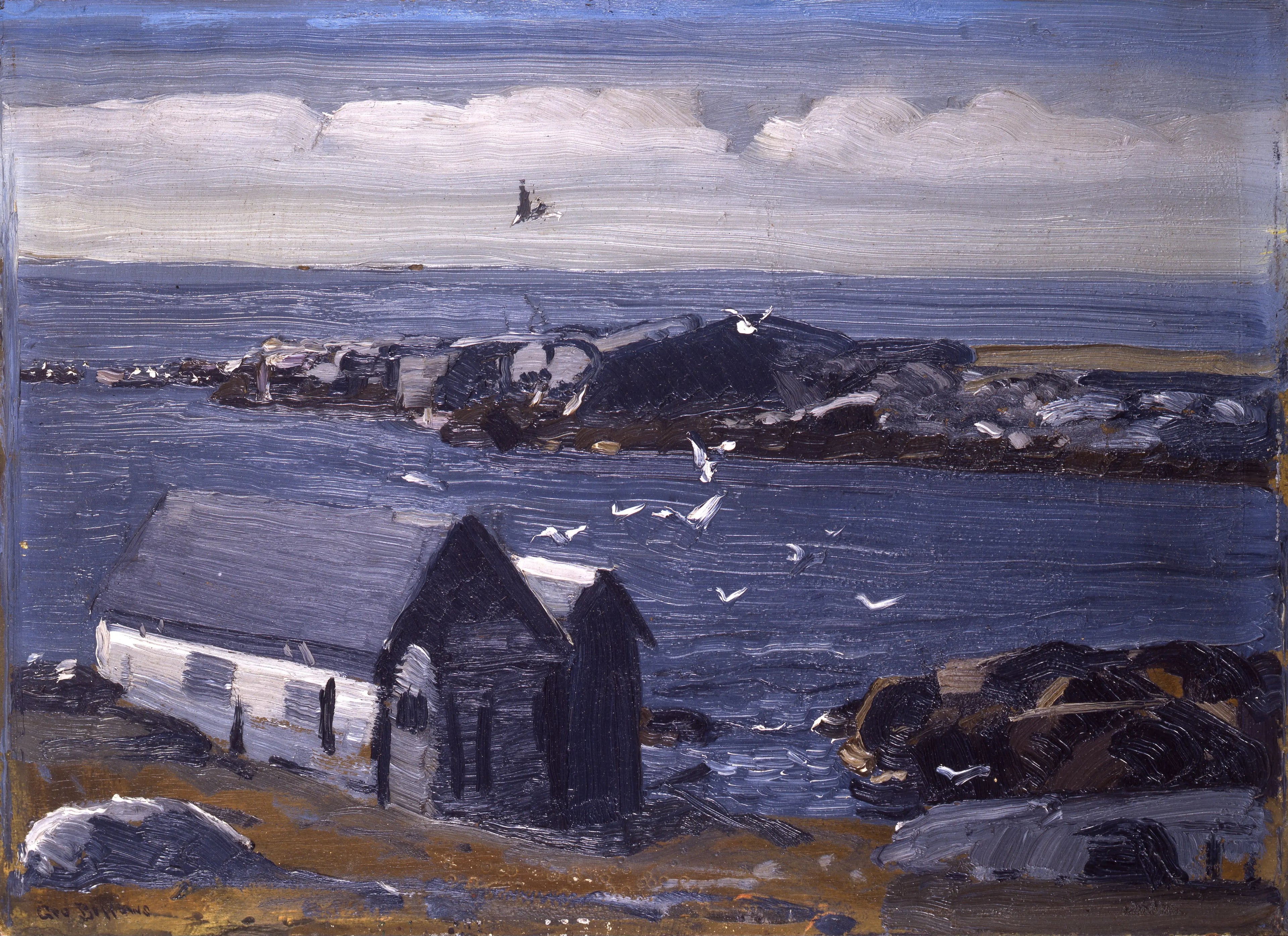 {{ product_title }} Fine Art Print | {{ product_vendor }} Jakero77 George Bellows - The Gulls, Monhegan (1911) Signed - 17" x 22" Fine Art Print Art Print  Jakero77