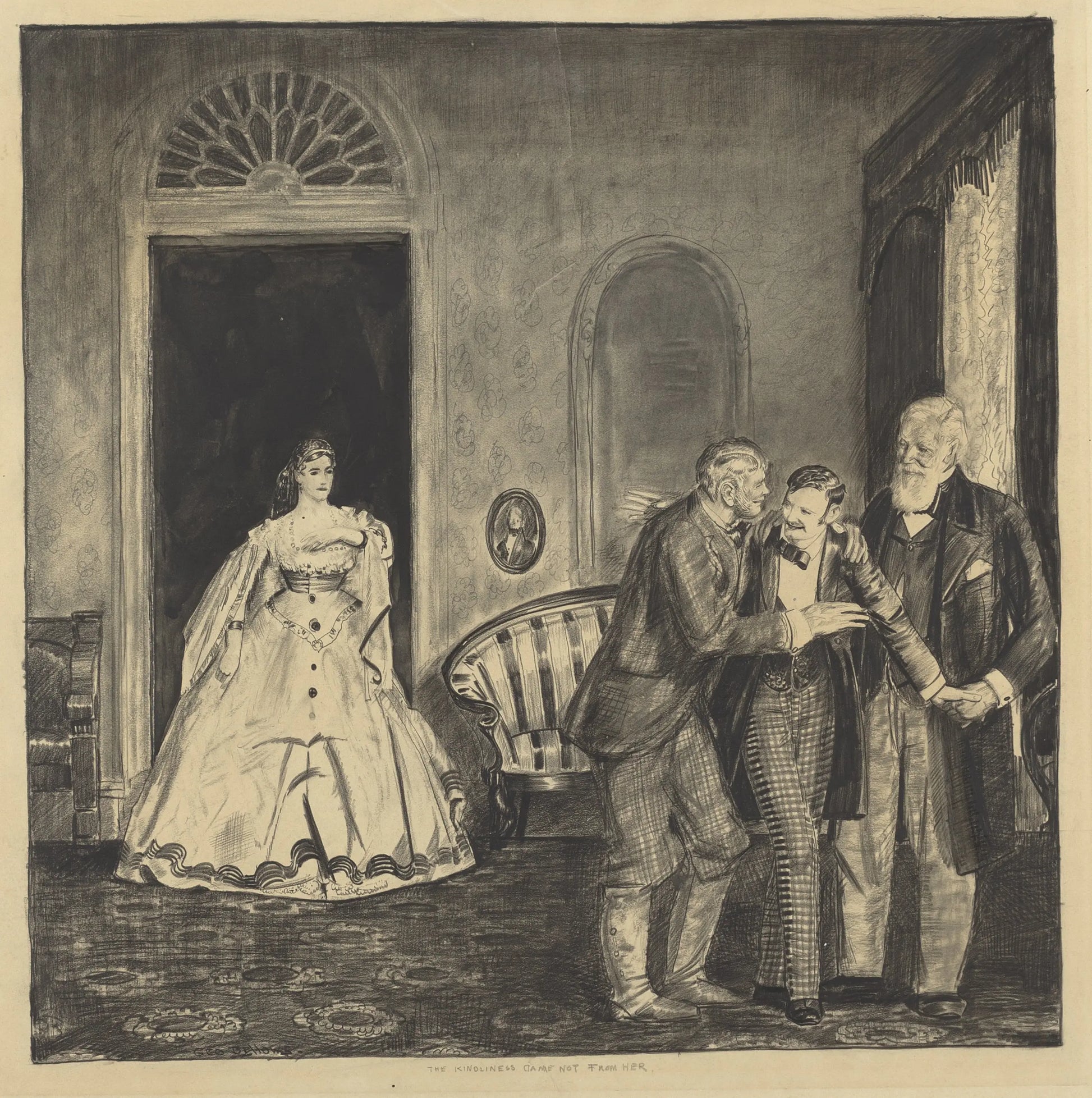 {{ product_title }} Fine Art Print | {{ product_vendor }} Jakero77 George Bellows - The Kindness Came Not From Her (1922) Signed - 17" x 22" Art Print Art Print  Jakero77