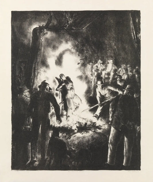 {{ product_title }} Fine Art Print | {{ product_vendor }} Jakero77 George Bellows - The Law is Too Slow, Burning at Stake (1923) Signed - 17"x22" Print Art Print  Jakero77