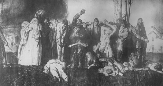 {{ product_title }} Fine Art Print | {{ product_vendor }} Jakero77 George Bellows - The Massacre (1917) Wartime Cartoons - 17" x 22" Fine Art Print Art Print  Jakero77