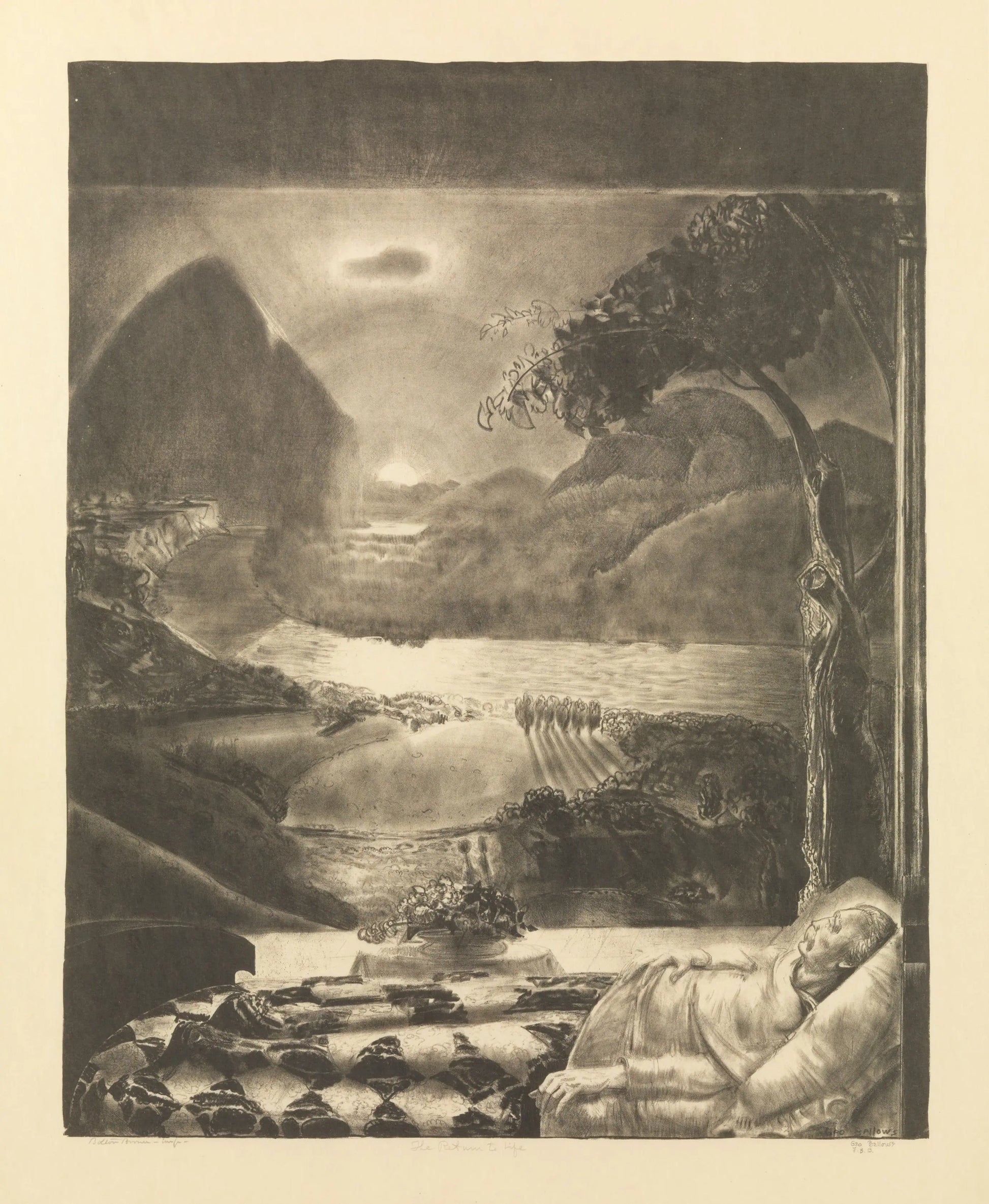 {{ product_title }} Fine Art Print | {{ product_vendor }} Jakero77 George Bellows - The Return to Life (1923) Signed - 17" x 22" Fine Art Print Art Print  Jakero77