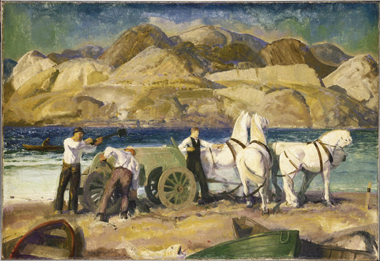 {{ product_title }} Fine Art Print | {{ product_vendor }} Jakero77 George Bellows - The Sand Cart (1917) Horses Signed - 17" x 22" Fine Art Print Art Print  Jakero77