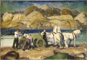 {{ product_title }} Fine Art Print | {{ product_vendor }} Jakero77 George Bellows - The Sand Cart (1917) Horses Signed - 17" x 22" Fine Art Print Art Print  Jakero77
