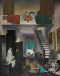 {{ product_title }} Fine Art Print | {{ product_vendor }} Jakero77 George Bellows - The Studio Interior (1919) Signed - 17" x 22" Fine Art Print Art Print  Jakero77