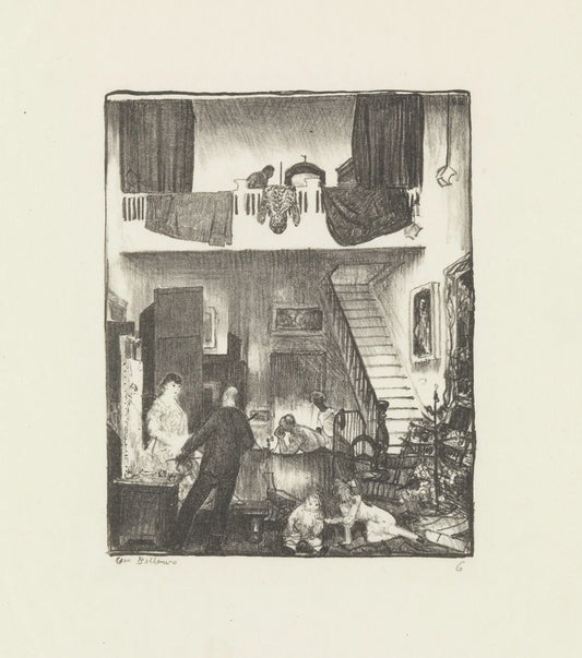 {{ product_title }} Fine Art Print | {{ product_vendor }} Jakero77 George Bellows - The Studio, Christmas (1916) Signed - 17" x 22" Fine Art Print Art Print  Jakero77