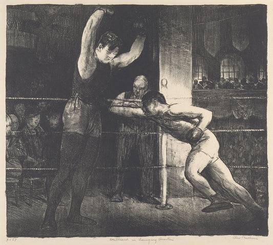 {{ product_title }} Fine Art Print | {{ product_vendor }} Jakero77 George Bellows - Willard in Training Quarters Boxing (1916) Signed - 17"x22" Print Art Print  Jakero77