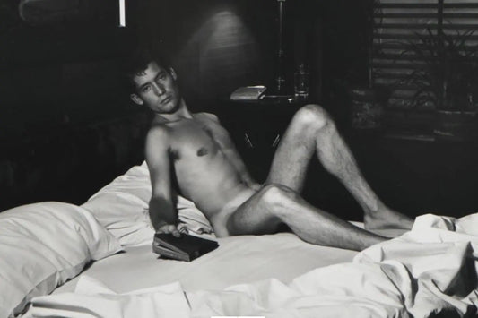 {{ product_title }} Fine Art Print | {{ product_vendor }} Jakero77 George Platt Lynes - Charles Roman Nude on Artist's Bed (1955) - 17" x 22" Print Art Print  Jakero77