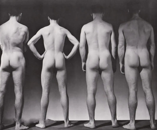 {{ product_title }} Fine Art Print | {{ product_vendor }} Jakero77 George Platt Lynes - Four Nude Men Butts (1941) Gay Interest - 17" x 22" Print Art Print  Jakero77
