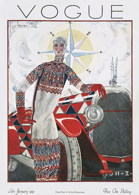 {{ product_title }} Fine Art Print | {{ product_vendor }} Jakero77 Georges LePape - Vintage Vogue Fashion Cover (1925) - 17" x 22" Fine Art Print Art Print  Jakero77