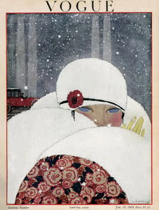 {{ product_title }} Fine Art Print | {{ product_vendor }} Jakero77 Georges LePape - Vogue Cover Art Southern Number 1919 Fashion - 17" x 22" Print Art Print  Jakero77