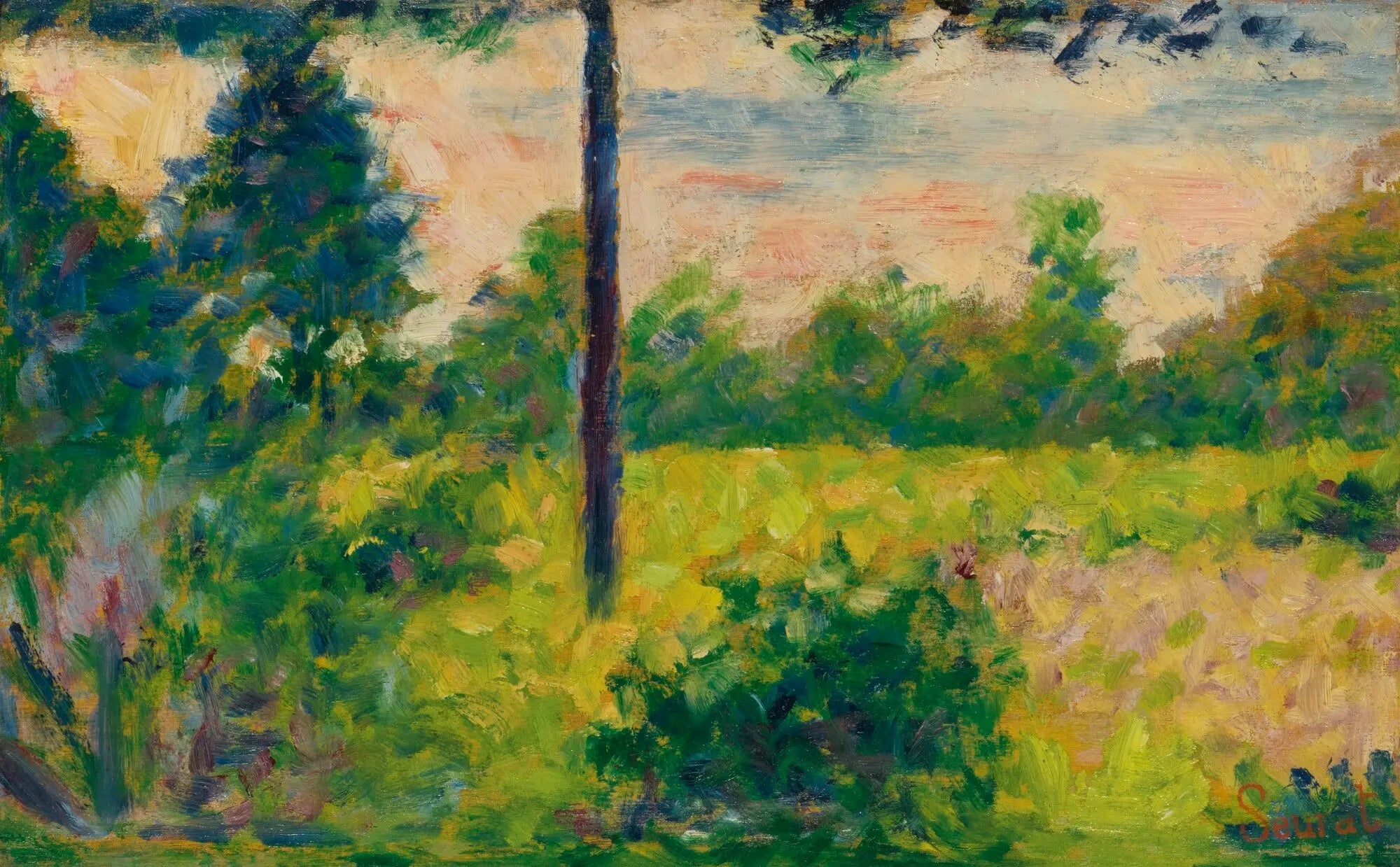 {{ product_title }} Fine Art Print | {{ product_vendor }} Jakero77 Georges Seurat - Forest of Barbizon (1883) Signed - 17" x 22" Fine Art Print Art Print  Jakero77