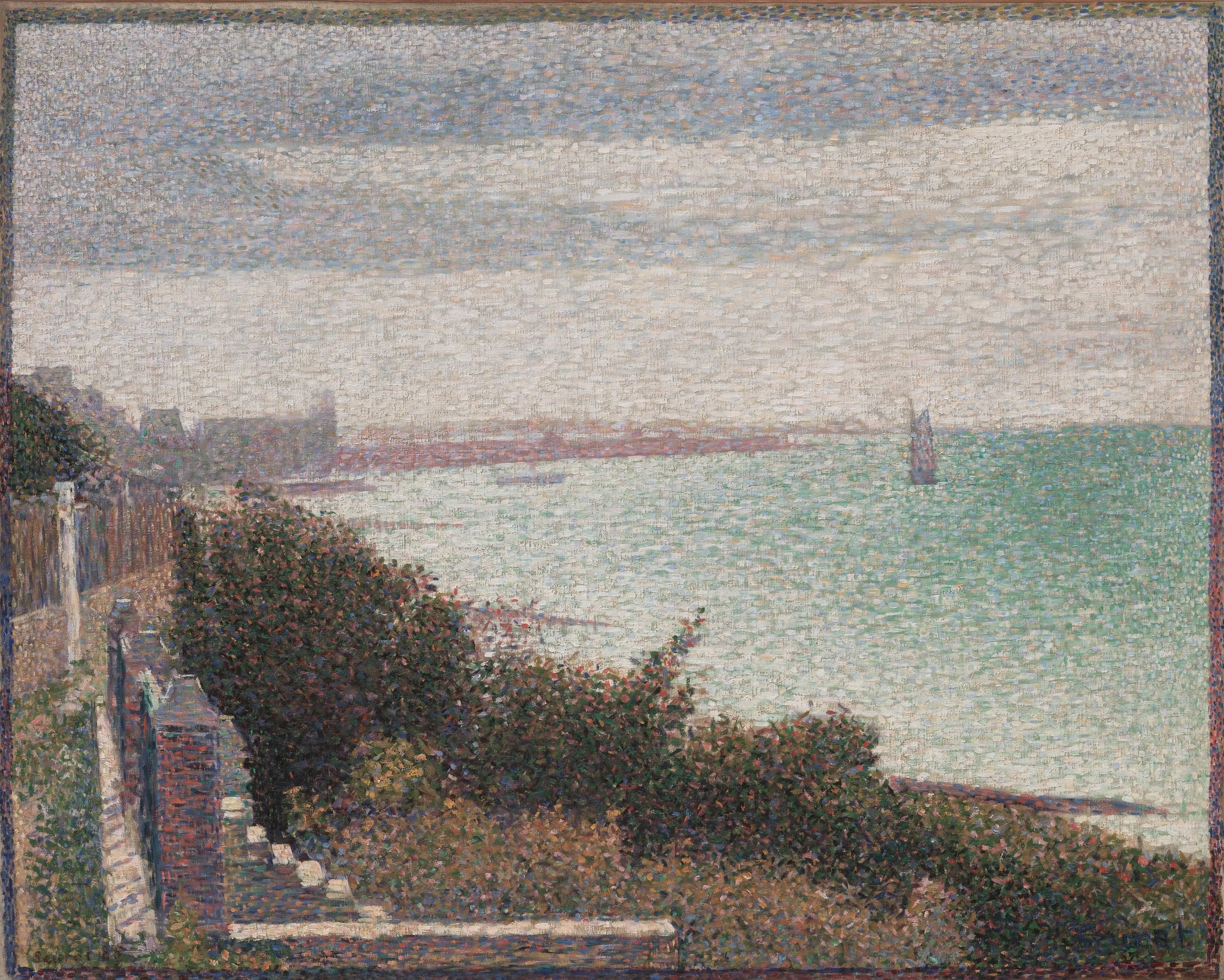 {{ product_title }} Fine Art Print | {{ product_vendor }} Jakero77 Georges Seurat - Grandcamp, Evening (1885) Signed - 17" x 22" Fine Art Print Art Print  Jakero77