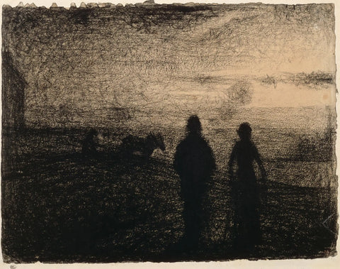 {{ product_title }} Fine Art Print | {{ product_vendor }} Jakero77 Georges Seurat - Ploughing (1882-83) France - 17" x 22" Fine Art Print Art Print  Jakero77