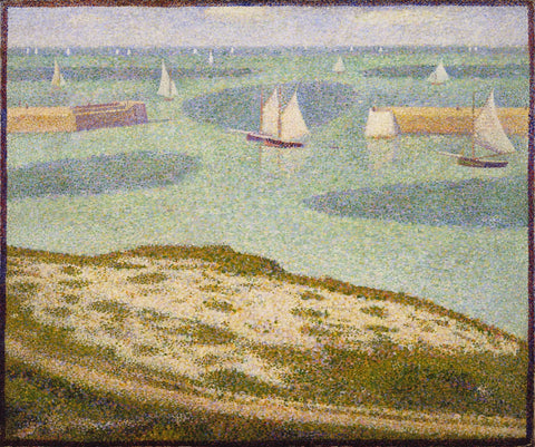 {{ product_title }} Fine Art Print | {{ product_vendor }} Jakero77 Georges Seurat - Port-en-Bessin Entrance to the Harbor (1888)  - 17" x 22" Print Art Print  Jakero77