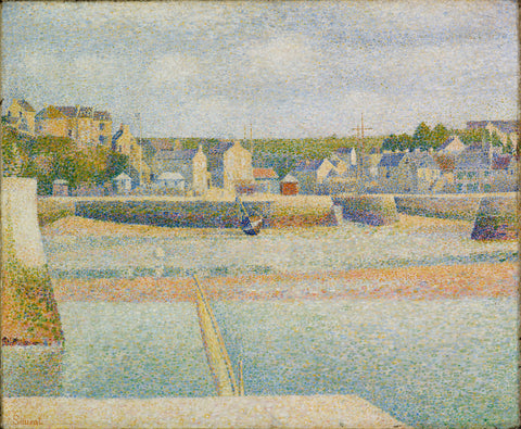 {{ product_title }} Fine Art Print | {{ product_vendor }} Jakero77 Georges Seurat - Port-en-Bessin, The Outer Harbor, Low Tide (1888) Signed - 17"x22" Fine Art Print Art Print  Jakero77