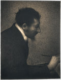{{ product_title }} Fine Art Print | {{ product_vendor }} Jakero77 Georges Seurat - Portrait of Edmond-François Aman-Jean (1883) - 17" x 22" Art Print Art Print  Jakero77