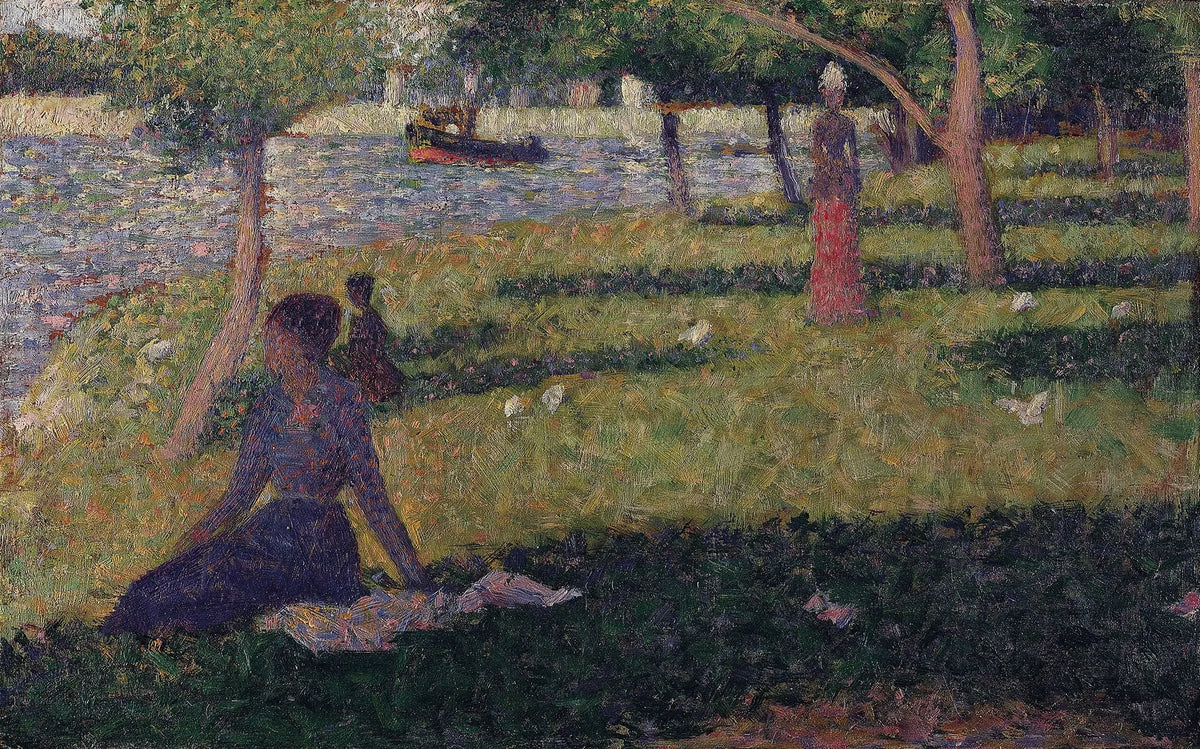 {{ product_title }} Fine Art Print | {{ product_vendor }} Jakero77 Georges Seurat - Seated and Standing Woman (1884) France - 17" x 22" Art Print Art Print  Jakero77