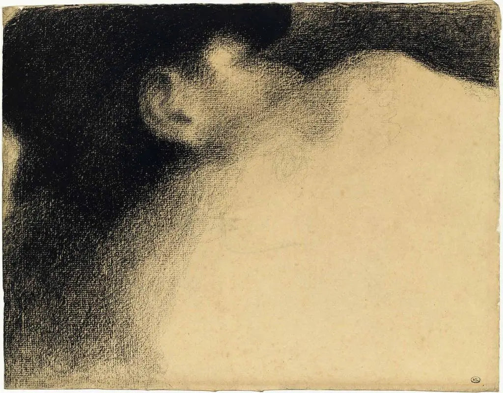 {{ product_title }} Fine Art Print | {{ product_vendor }} Jakero77 Georges Seurat - Sleeping Woman, Pointillism Style - 17" x 22" Fine Art Print Art Print  Jakero77