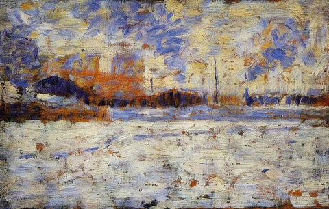 {{ product_title }} Fine Art Print | {{ product_vendor }} Jakero77 Georges Seurat - Snow Effect: Winter in the Suburbs 1882-83  - 17"x22" Art Print Art Print  Jakero77