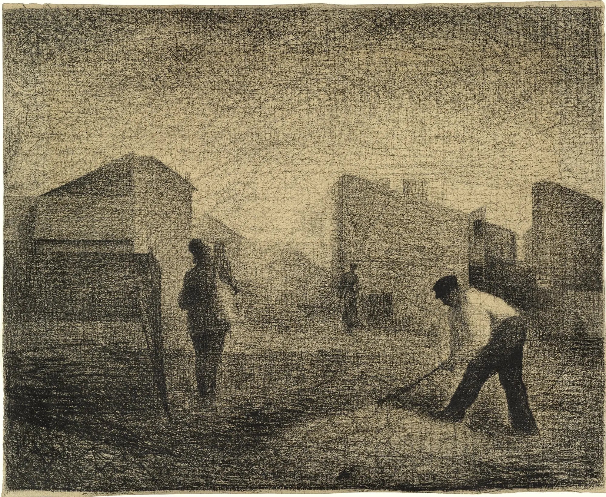 {{ product_title }} Fine Art Print | {{ product_vendor }} Jakero77 Georges Seurat - Stone Breakers, Le-Raincy (1881) - 17" x 22" Fine Art Print Art Print  Jakero77