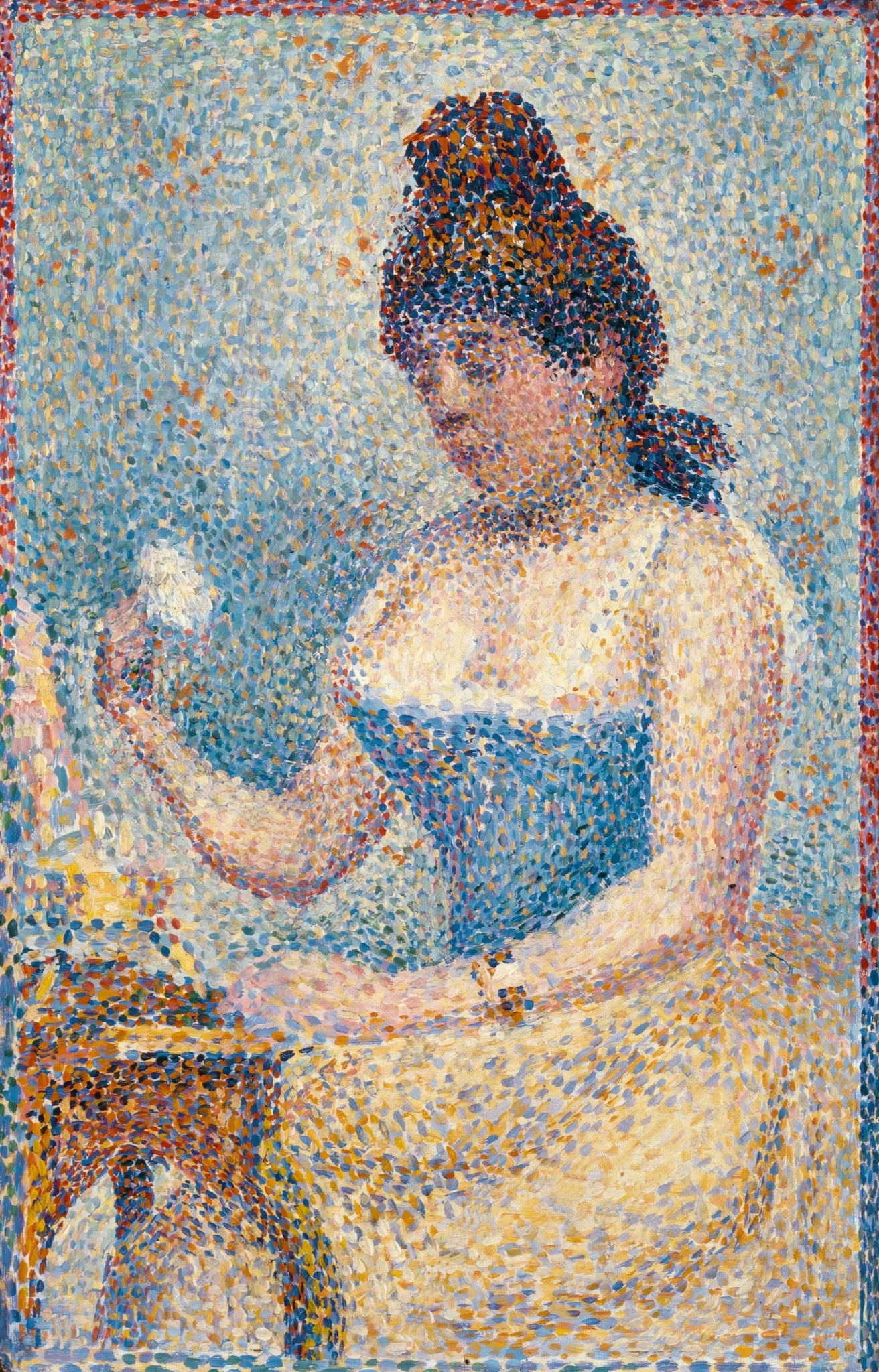{{ product_title }} Fine Art Print | {{ product_vendor }} Jakero77 Georges Seurat - Study for "Young Woman Powdering Herself" (1889-90) - 17" x 22" Fine Art Print Art Print  Jakero77