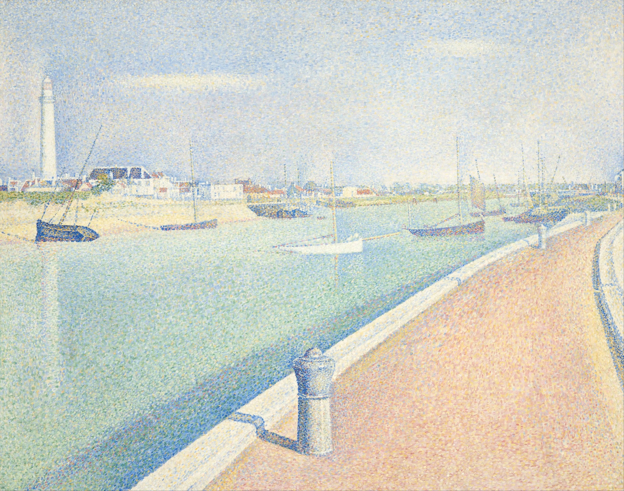{{ product_title }} Fine Art Print | {{ product_vendor }} Jakero77 Georges Seurat - The Canal of Gravelines, Petit Fort Philippe (1890) - 17" x 22" Fine Art Print Art Print  Jakero77