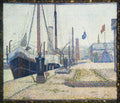 {{ product_title }} Fine Art Print | {{ product_vendor }} Jakero77 Georges Seurat - The Maria, Honfleur (1886) Merchant Ship Signed - 17"x22" Print Art Print  Jakero77