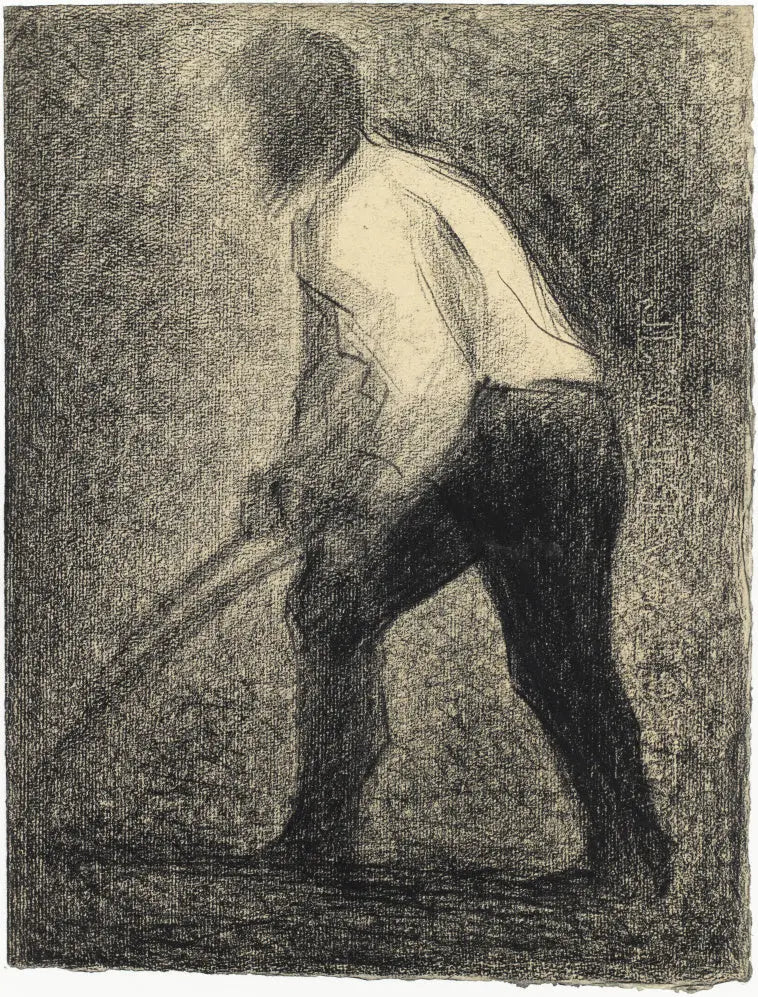 {{ product_title }} Fine Art Print | {{ product_vendor }} Jakero77 Georges Seurat - The Ploughman, Post-Impressionism - 17" x 22" Fine Art Print Art Print  Jakero77