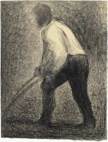 {{ product_title }} Fine Art Print | {{ product_vendor }} Jakero77 Georges Seurat - The Ploughman, Post-Impressionism - 17" x 22" Fine Art Print Art Print  Jakero77