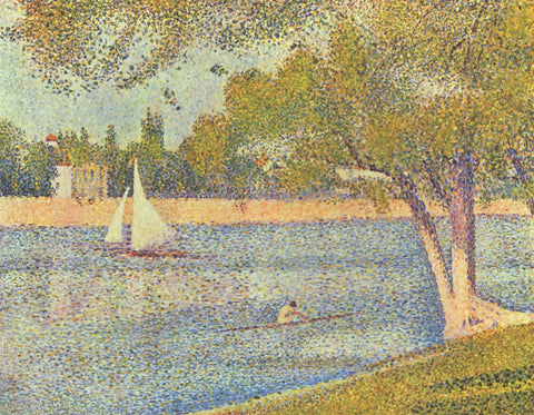 {{ product_title }} Fine Art Print | {{ product_vendor }} Jakero77 Georges Seurat - The River Seine at La Grande-Jatte (1888) - 17" x 22" Art Print Art Print  Jakero77