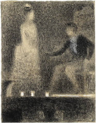 {{ product_title }} Fine Art Print | {{ product_vendor }} Jakero77 Georges Seurat - The Scene in the Theater, Romantic - 17" x 22" Fine Art Print Art Print  Jakero77