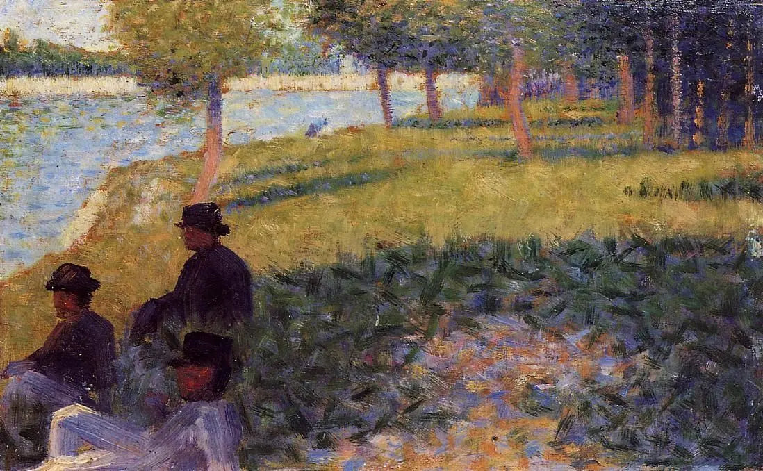 {{ product_title }} Fine Art Print | {{ product_vendor }} Jakero77 Georges Seurat - Three Men Seated (1884) France - 17" x 22" Fine Art Print Art Print  Jakero77