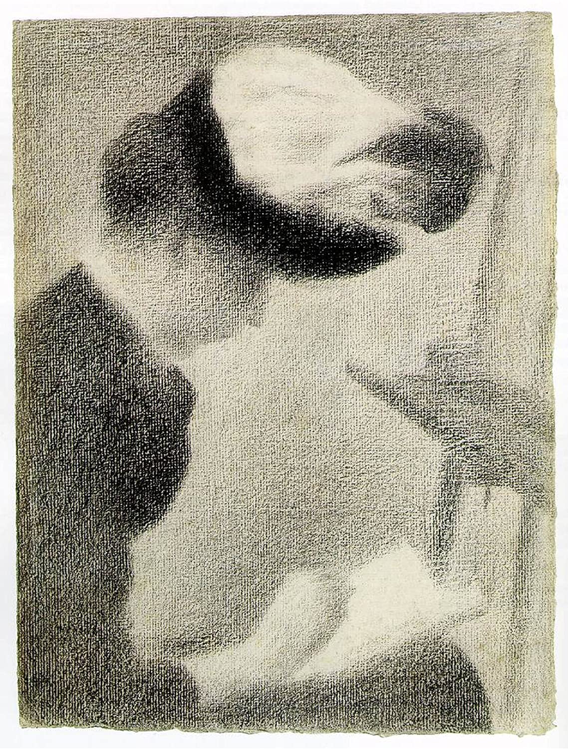 {{ product_title }} Fine Art Print | {{ product_vendor }} Jakero77 Georges Seurat - Woman Seated by an Easel (1884-88)   - 17" x 22" Fine Art Print Art Print  Jakero77