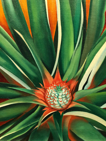 {{ product_title }} Fine Art Print | {{ product_vendor }} Jakero77 Georgia O'Keeffe - Hawaiian Pineapple Bud (1939) - 17" x 22" Fine Art Print Art Print  Jakero77