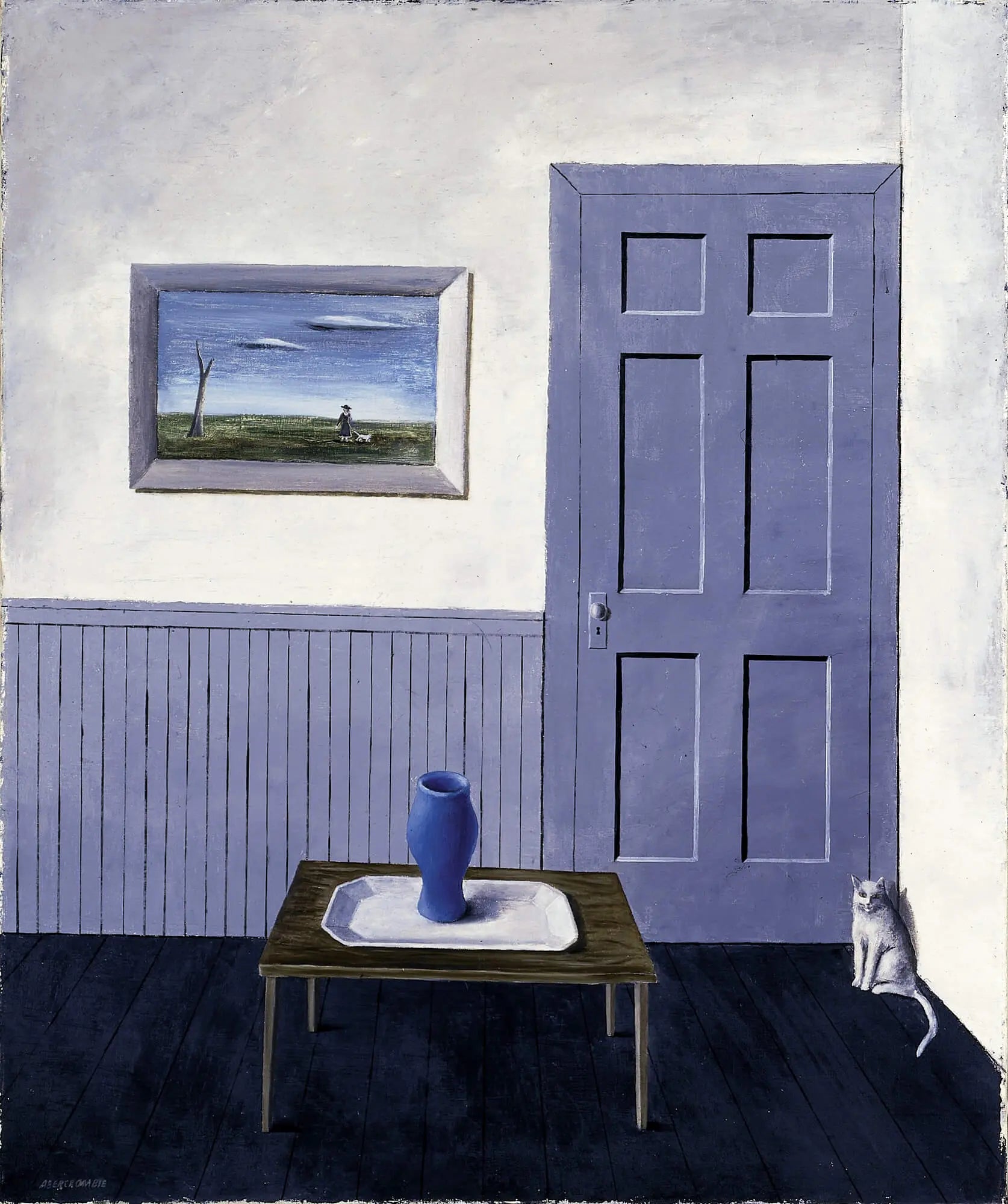 {{ product_title }} Fine Art Print | {{ product_vendor }} Jakero77 Gertrude Abercrombie - White Cat (1935-38) - 17" x 22" Fine Art Print Art Print  Jakero77