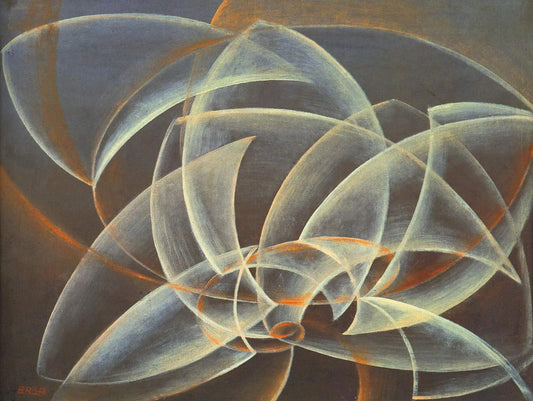 {{ product_title }} Fine Art Print | {{ product_vendor }} Jakero77 Giacomo Balla - Vortex Space Form (1914) Signed - 17" x 22" Fine Art Print Art Print  Jakero77