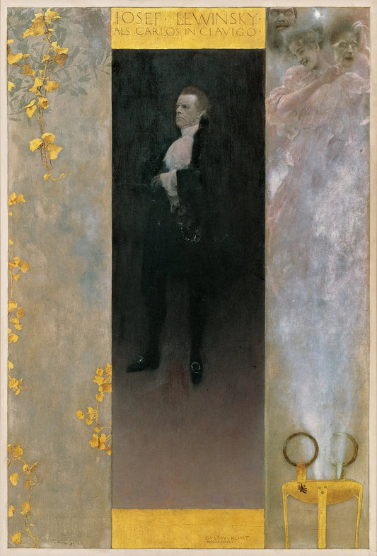 {{ product_title }} Fine Art Print | {{ product_vendor }} Jakero77 Gustav Klimt - Court Actor Josef Lewinsky as Carlos in Clavigo (1895) - 17" x 22" Fine Art Print Art Print  Jakero77