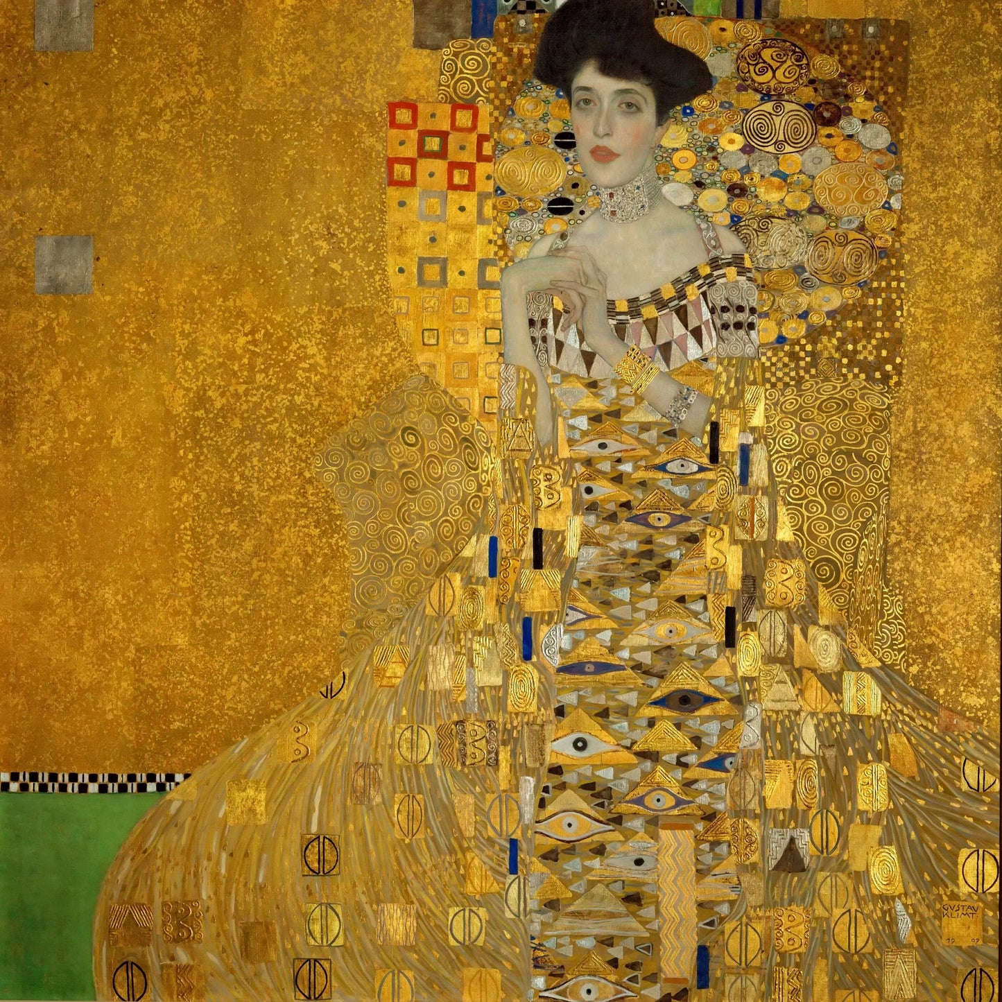 {{ product_title }} Fine Art Print | {{ product_vendor }} Jakero77 Gustav Klimt - Portrait of Adele Bloch Bauer I (1907) Signed - 17"x22" Fine Art Print Art Print  Jakero77