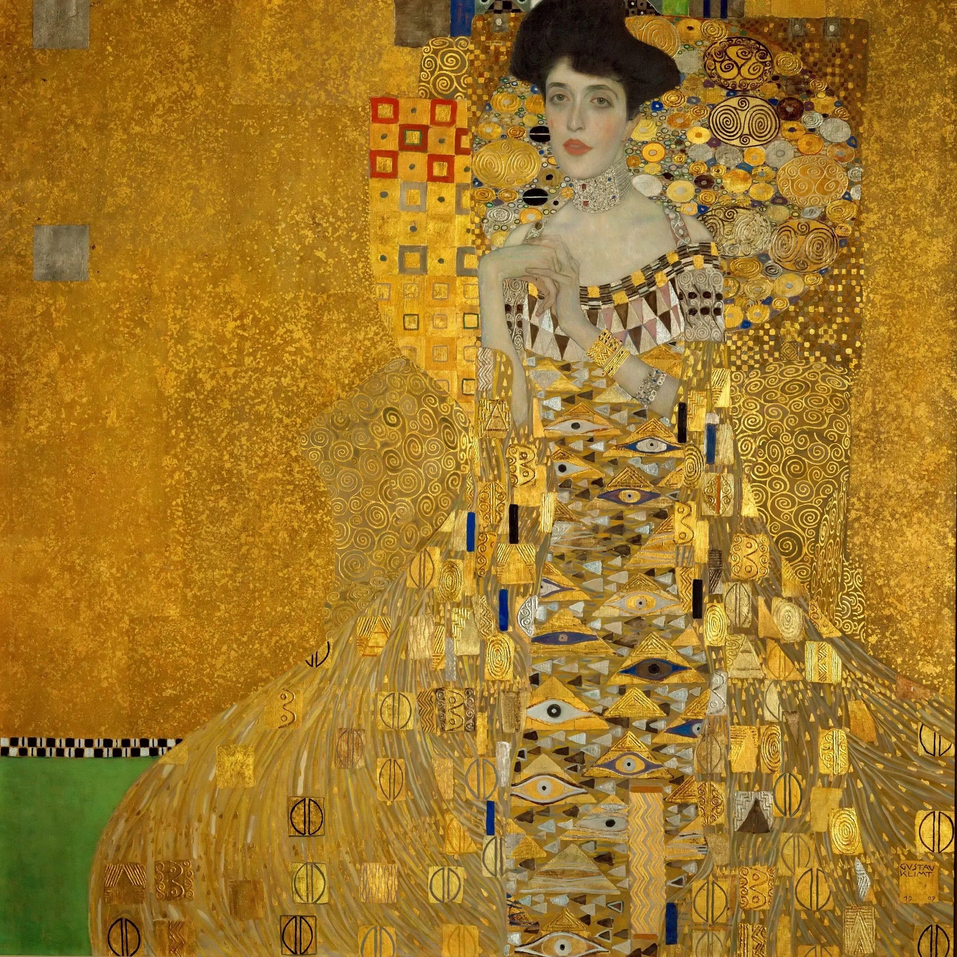 {{ product_title }} Fine Art Print | {{ product_vendor }} Jakero77 Gustav Klimt - Portrait of Adele Bloch Bauer I (1907) Signed - 17"x22" Fine Art Print Art Print  Jakero77