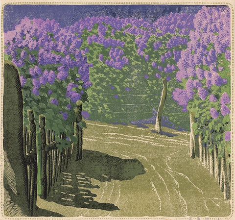 {{ product_title }} Fine Art Print | {{ product_vendor }} Jakero77 Gustave Baumann - A Lilac Year (1927) - 17" x 22" Fine Art Print Art Print  Jakero77