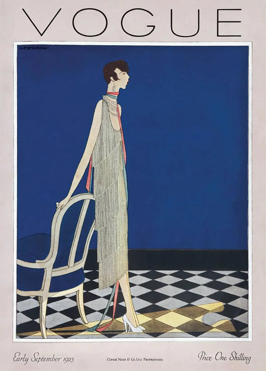 {{ product_title }} Fine Art Print | {{ product_vendor }} Jakero77 H. Meserole - Vintage Vogue Fashion Jazz Era (1925) - 17" x 22" Fine Art Print Art Print  Jakero77