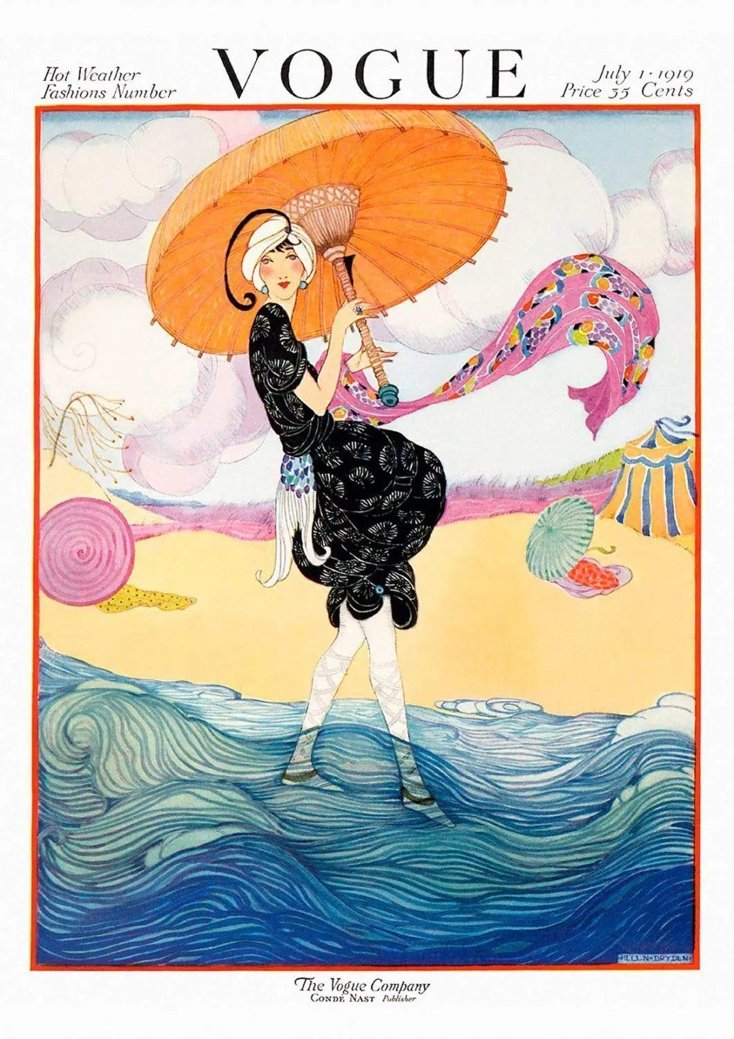 {{ product_title }} Fine Art Print | {{ product_vendor }} Jakero77 Helen Dryden - Vogue Hot Weather Fashions (1919) - 17" x 22" Fine Art Print Art Print  Jakero77