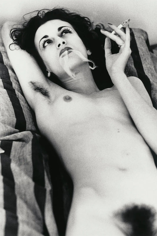 {{ product_title }} Fine Art Print | {{ product_vendor }} Jakero77 Helmut Newton - Violetta Sanchez Nude in Paris (1979) - 17" x 22" Fine Art Print Art Print  Jakero77