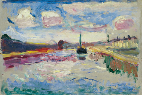 {{ product_title }} Fine Art Print | {{ product_vendor }} Jakero77 Henri Matisse - Canal du Midi (1899) Signed - 17" x 22" Fine Art Print Art Print  Jakero77